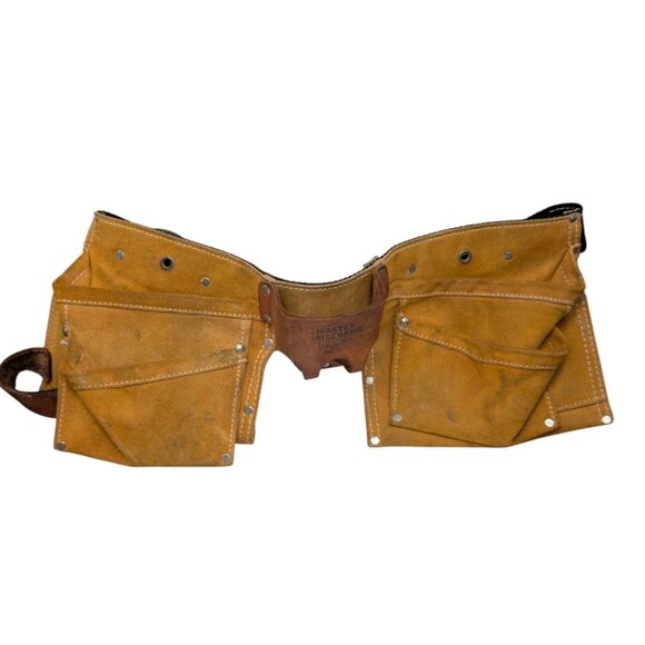 Master Mechanic Leather Tool Belt Master MM370X-3 Double Pouch Adjustable - Picture 3 of 16